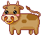  brown bull with ring in his nose   animation