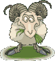  sheep ram chewing grass  animation