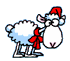 sheep with red bow    animation
