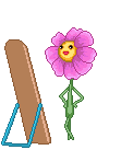 posing pink flower  animation