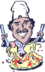 chef with spaghetti   animation