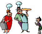 lady and man chef   animation