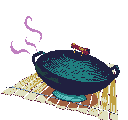 wok cooking   animation