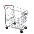 supermarket basket with shopping   animation