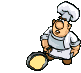 chef tossing pancake   animation