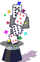 magic hat and cards   animation