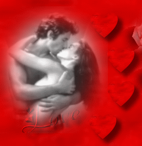 kissing and hearts   animation