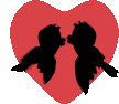 love birds and a  heart animation