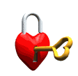 key and  heart animation