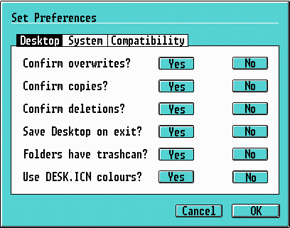 [FreeGEM desktop preferences]